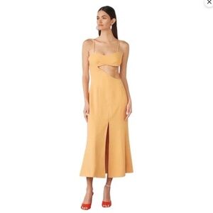 ATOIR Laura Midi Dress with Cutouts in Mango Color. AU Size 14 = US Size 10